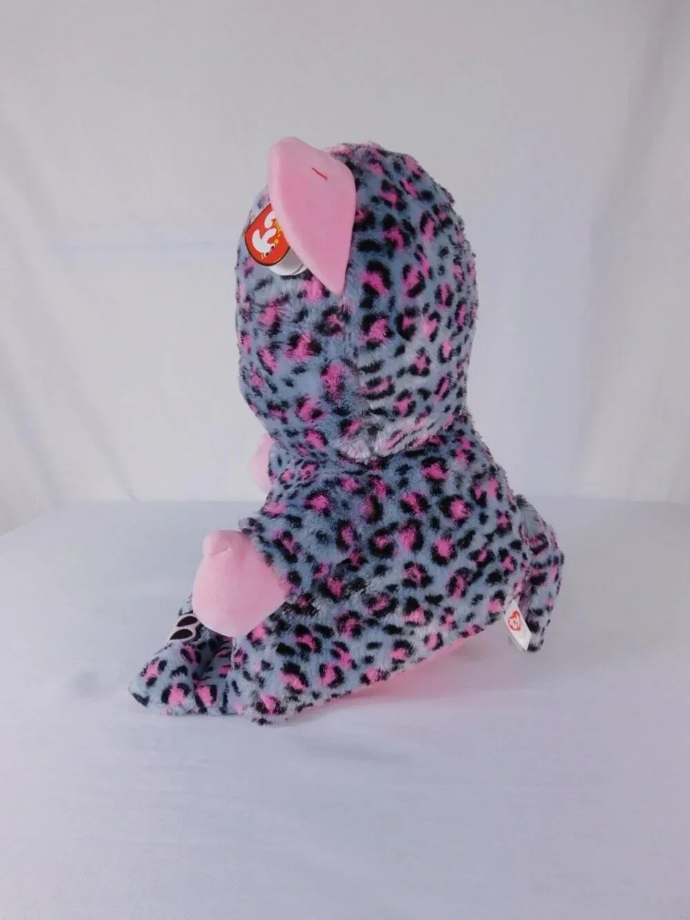 Ty Peek-A-Boos Trixi Gray Pink Cat Plush Small Stuffed Animal Toy Washable